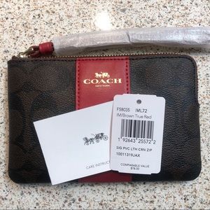 Coach Corner Zip Wristlet